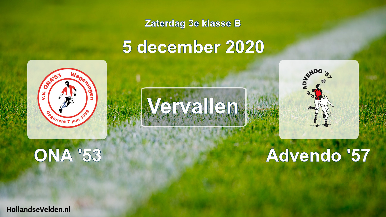 Scheduled Match: ONA '53 - Advendo '57 (5 December 2020)