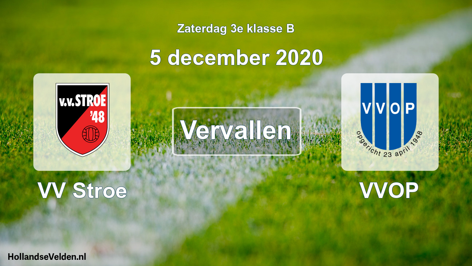 Scheduled Match: VV Stroe - VVOP (5 December 2020)