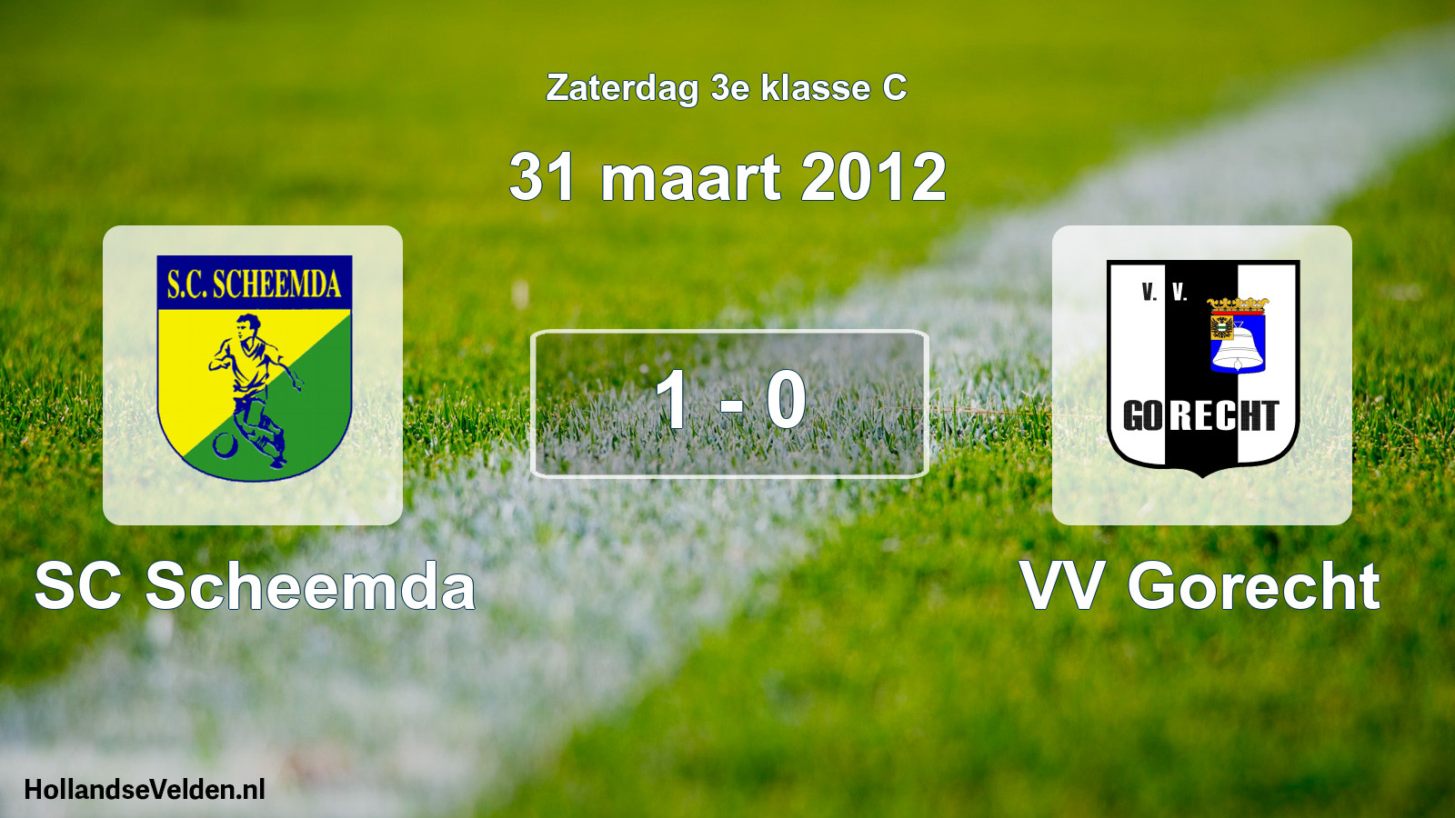Total number of matches played: SC Scheemda - VV Gorecht 1 - 0 (31 March 2012)