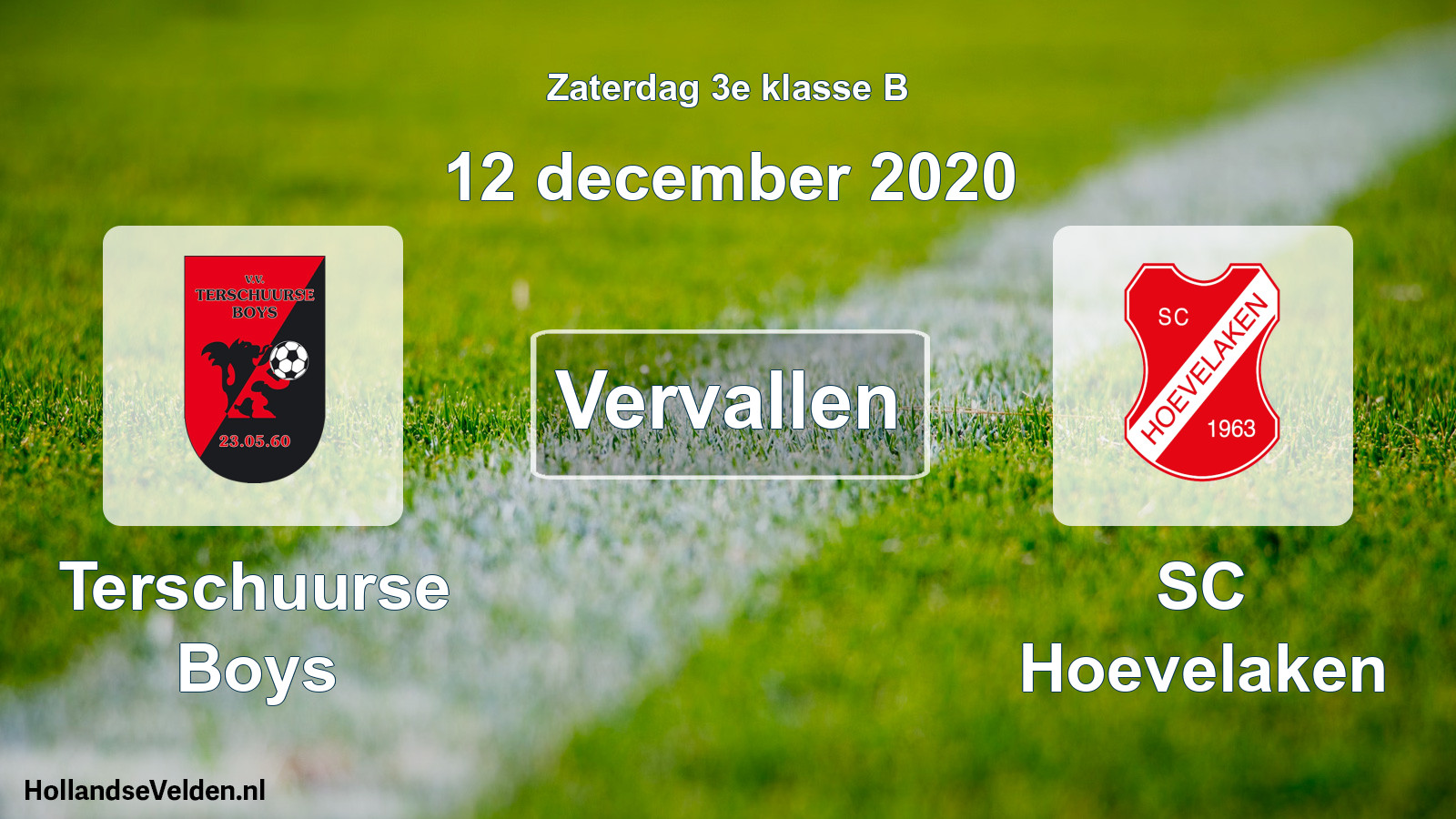 Scheduled Match: Terschuurse Boys - SC Hoevelaken (12 December 2020)