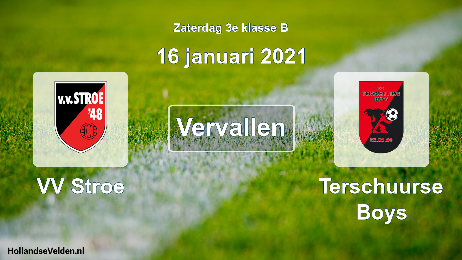 Scheduled Match: VV Stroe - Terschuurse Boys (16 January 2021)