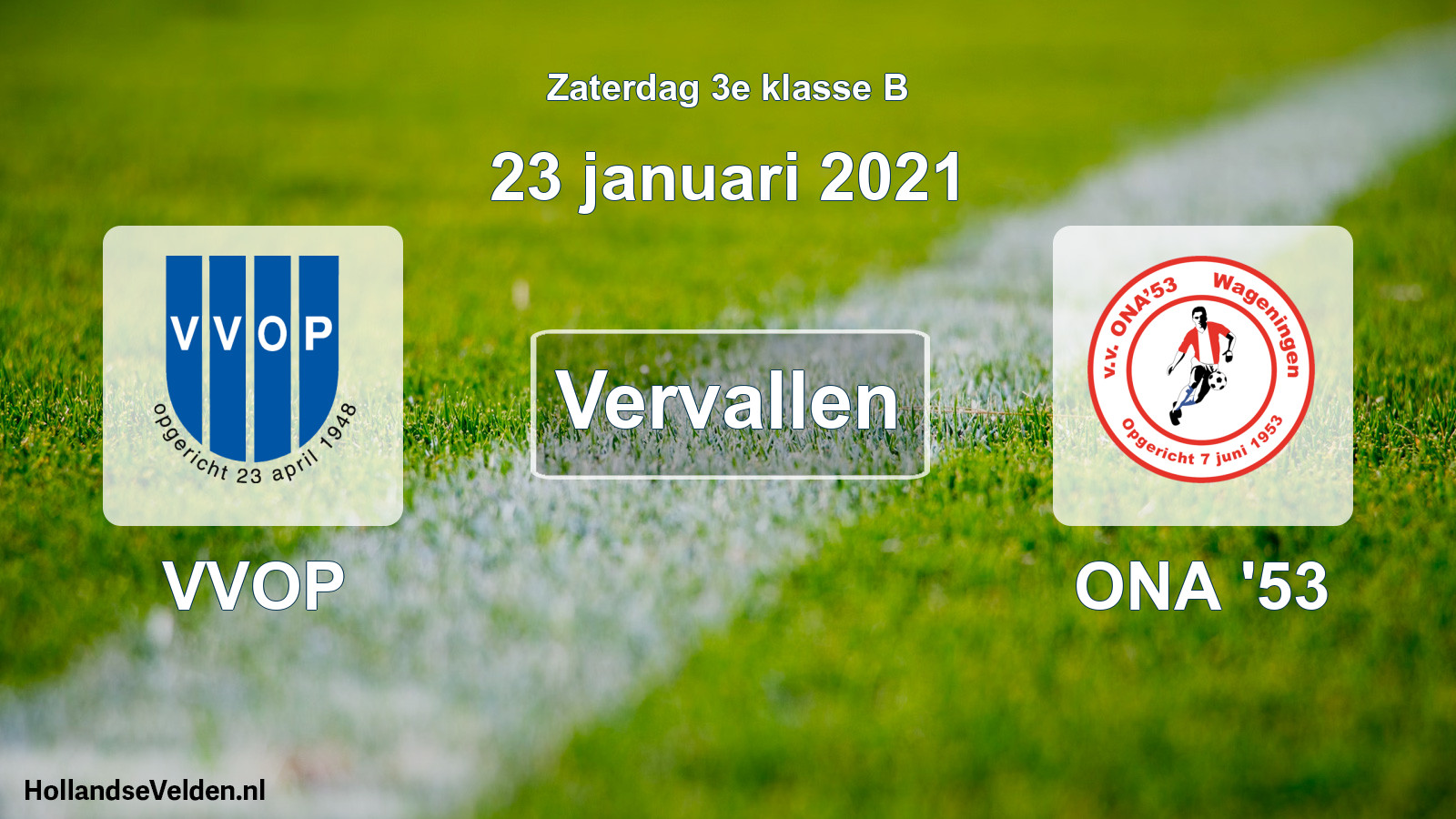 Scheduled Match: VVOP - ONA '53 (23 January 2021)