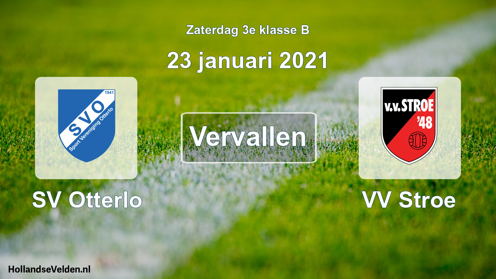 Scheduled Match: SV Otterlo - VV Stroe (23 January 2021)