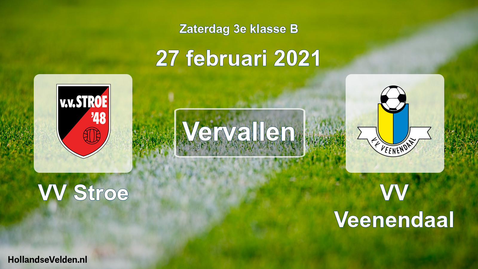 Scheduled Match: VV Stroe - VV Veenendaal (27 February 2021)