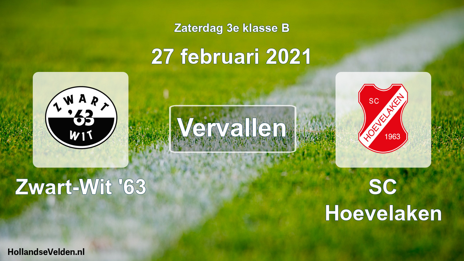 Scheduled Match: Zwart-Wit '63 - SC Hoevelaken (27 February 2021)