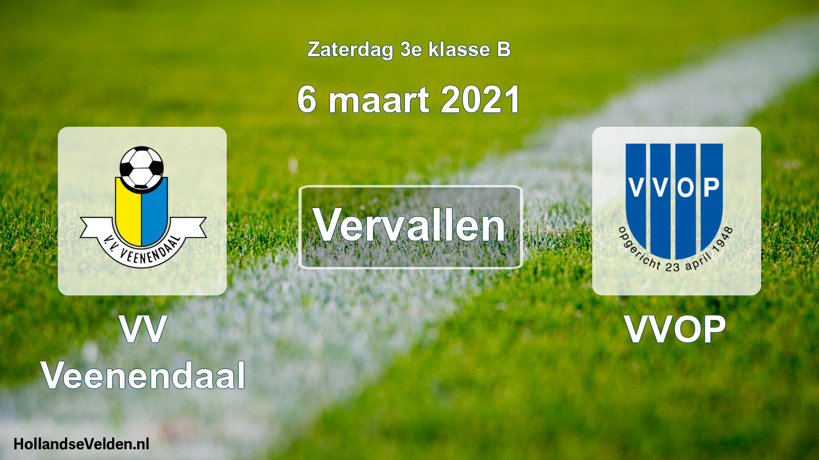 Scheduled Match: VV Veenendaal - VVOP (6 March 2021)