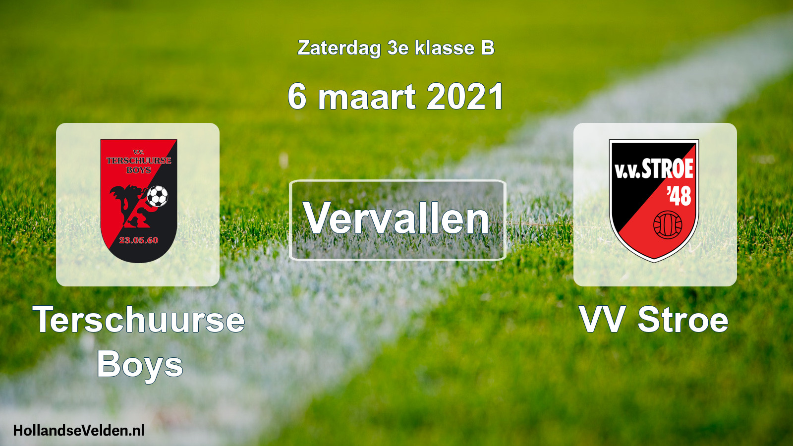 Scheduled Match: Terschuurse Boys - VV Stroe (6 March 2021)