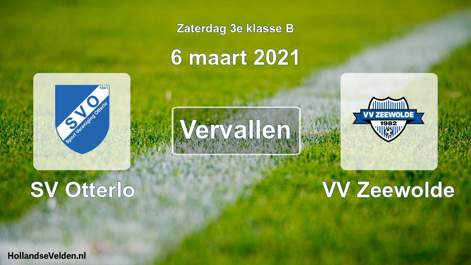 Scheduled Match: SV Otterlo - VV Zeewolde (6 March 2021)