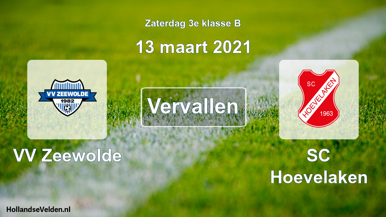 Scheduled Match: VV Zeewolde - SC Hoevelaken (13 March 2021)