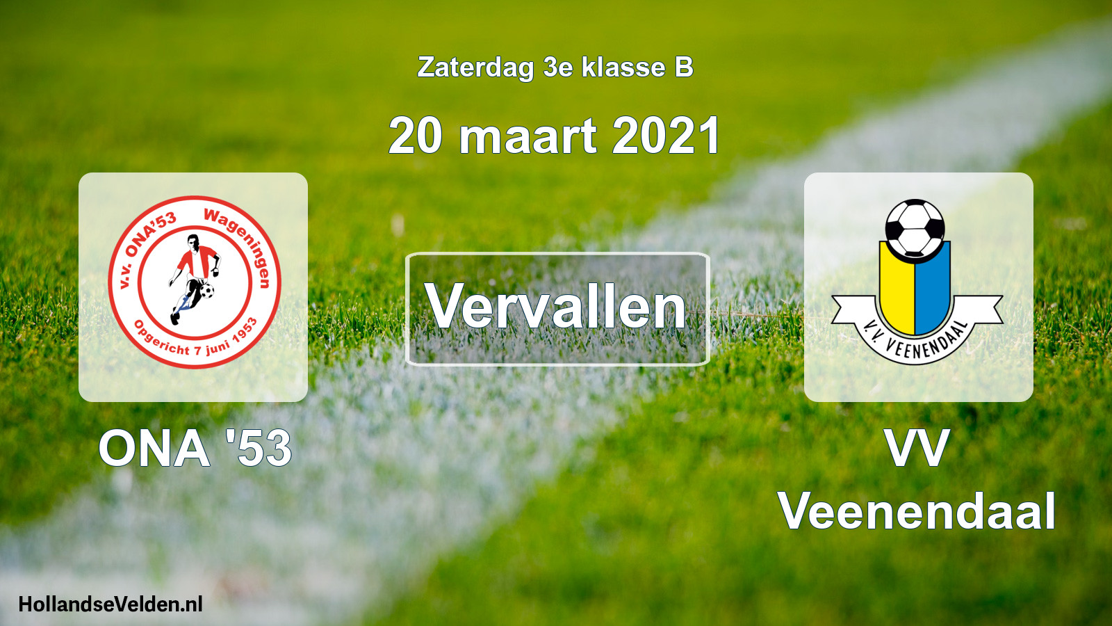 Scheduled Match: ONA '53 - VV Veenendaal (20 March 2021)
