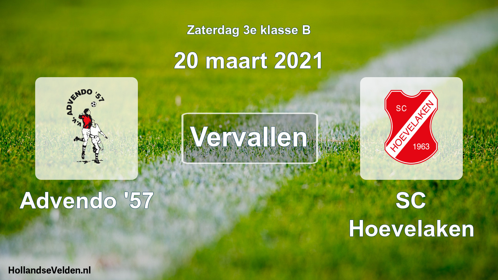 Scheduled Match: Advendo '57 - SC Hoevelaken (20 March 2021)