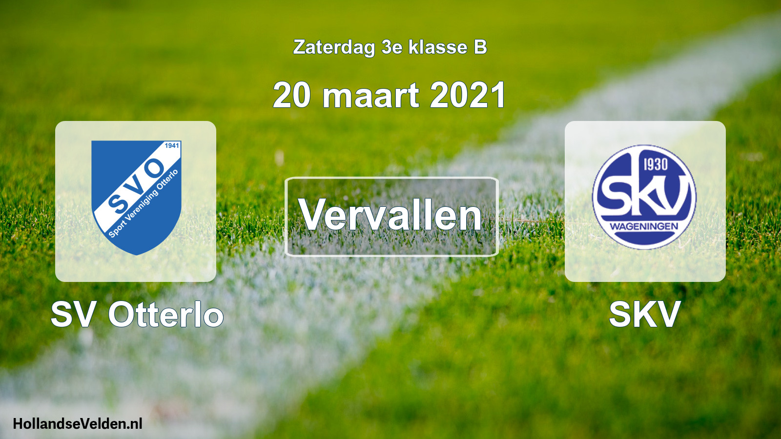 Scheduled Match: SV Otterlo - SKV (20 March 2021)