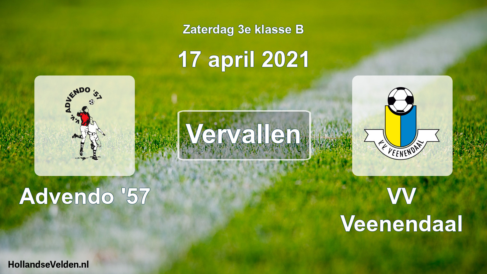 Scheduled Match: Advendo '57 - VV Veenendaal (17 April 2021)