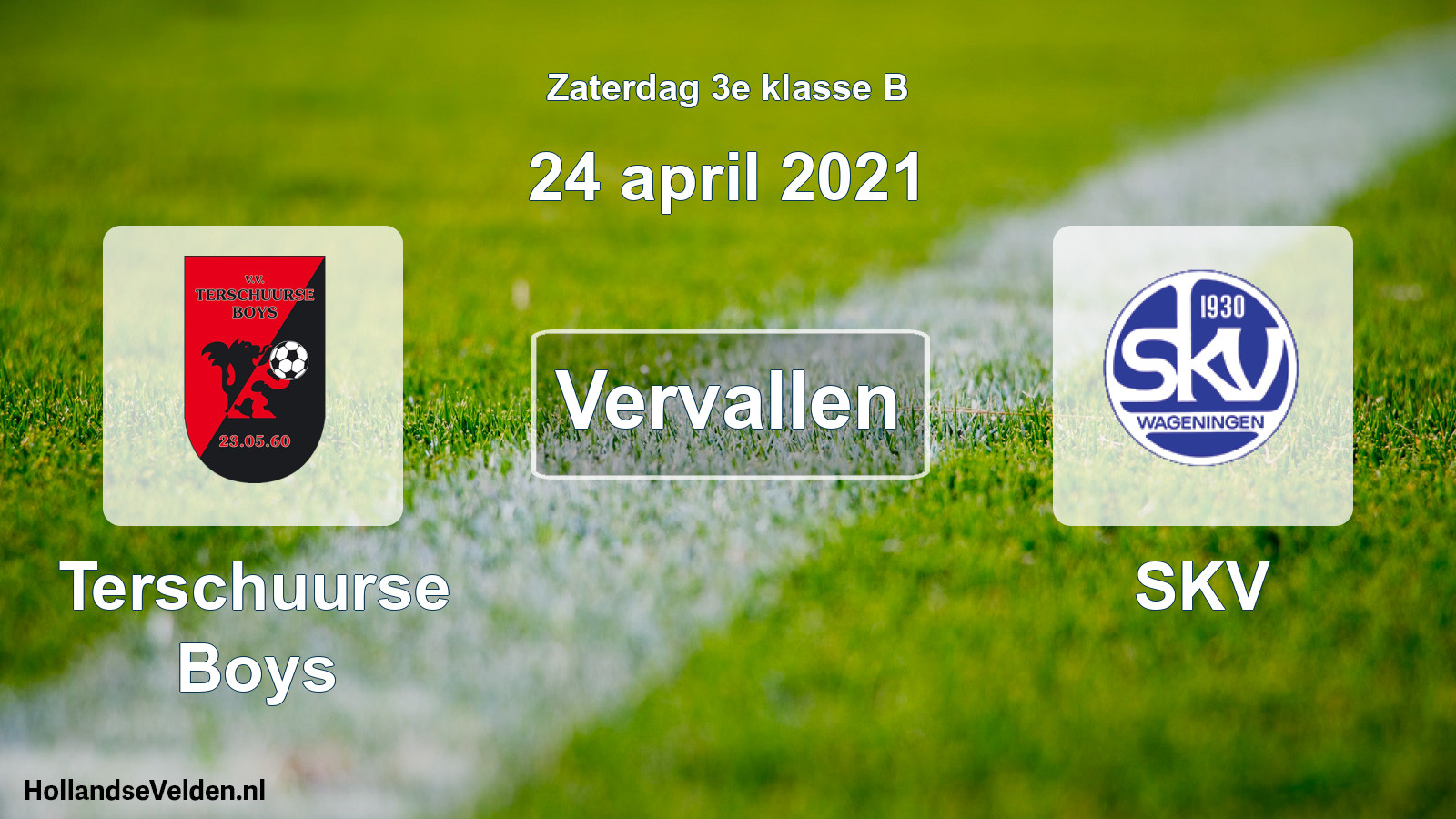 Scheduled Match: Terschuurse Boys - SKV (24 April 2021)