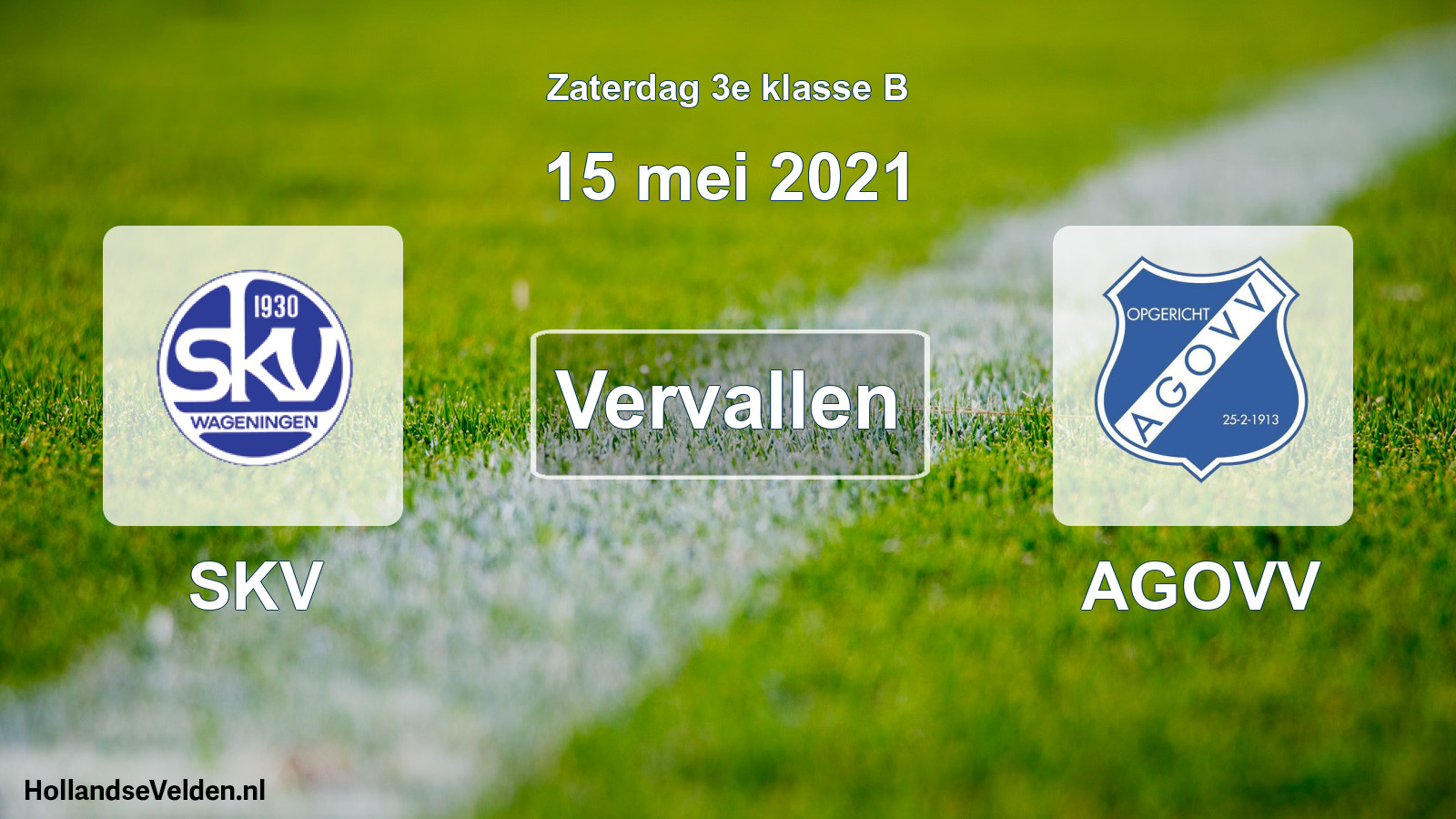 Scheduled Match: SKV - AGOVV (15 May 2021)