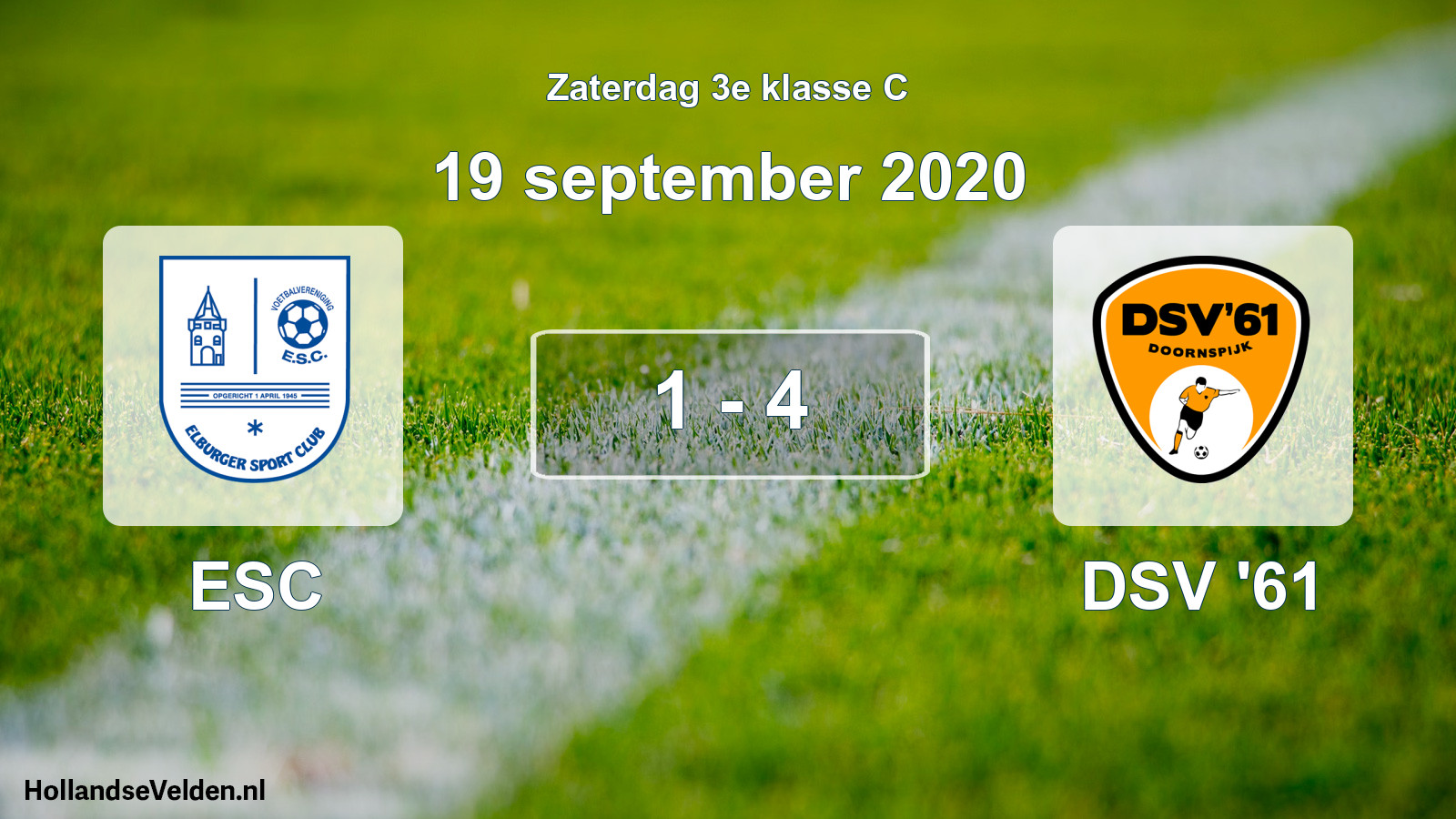 Total number of matches played: ESC - DSV '61 1 - 4 (19 September 2020)