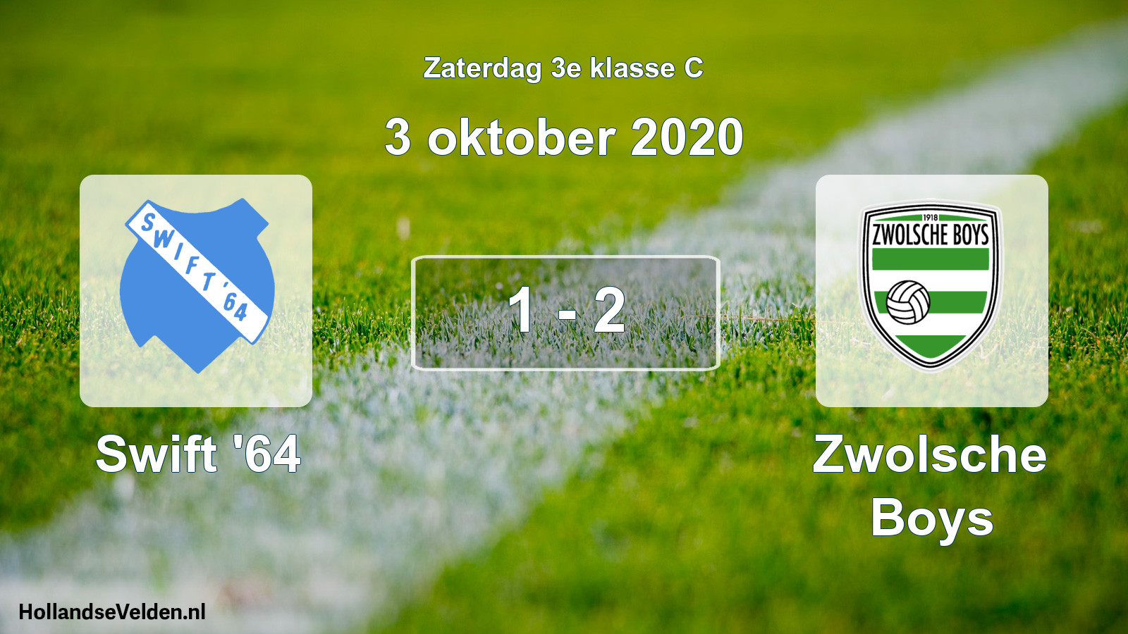 Total number of matches played: Swift '64 - Zwolsche Boys 1 - 2 (3 October 2020)