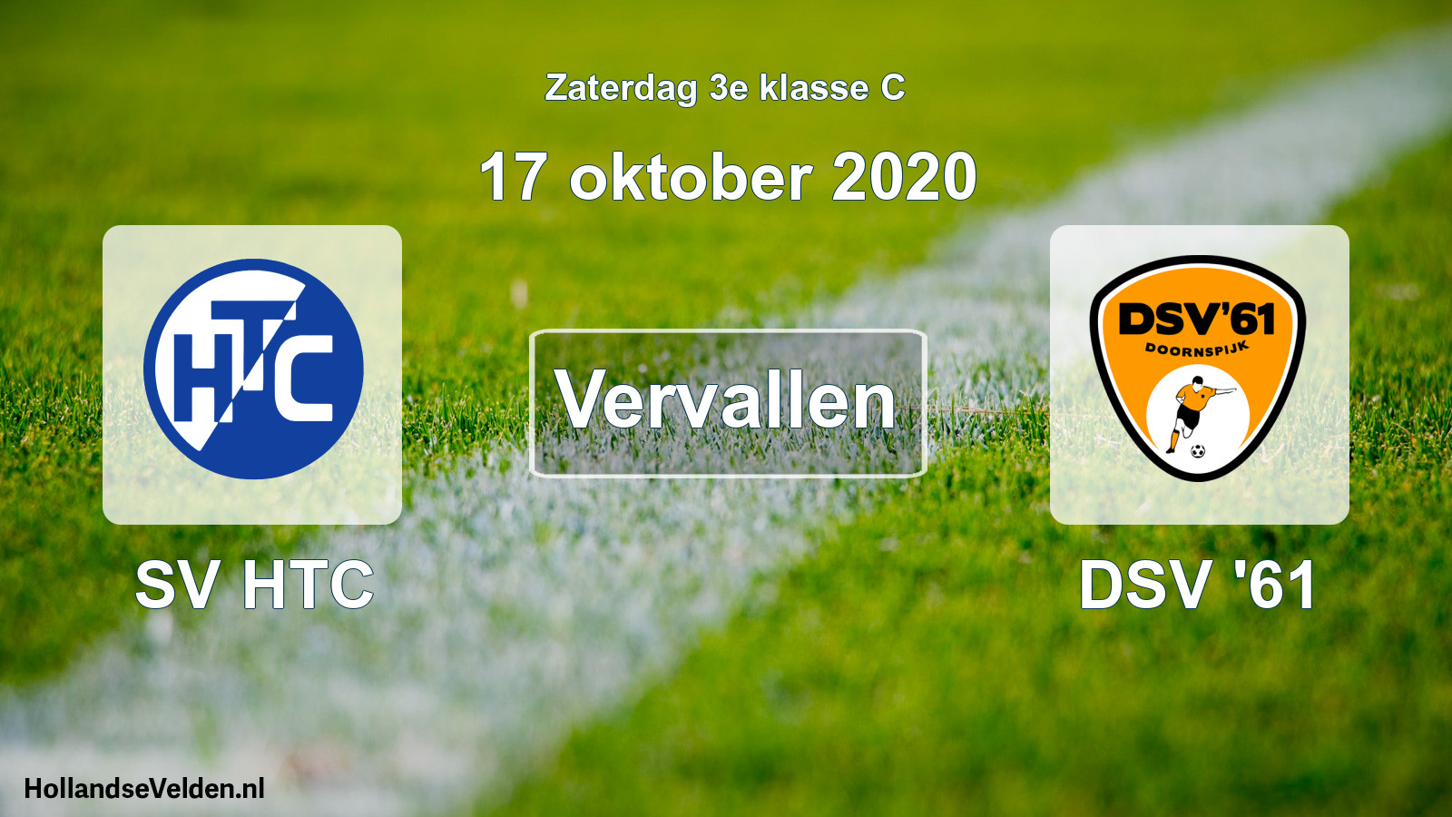 Scheduled Match: SV HTC - DSV '61 (17 October 2020)