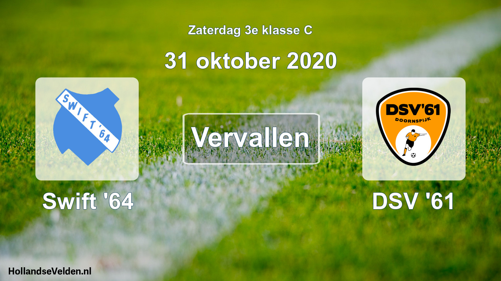 Scheduled Match: Swift '64 - DSV '61 (31 October 2020)