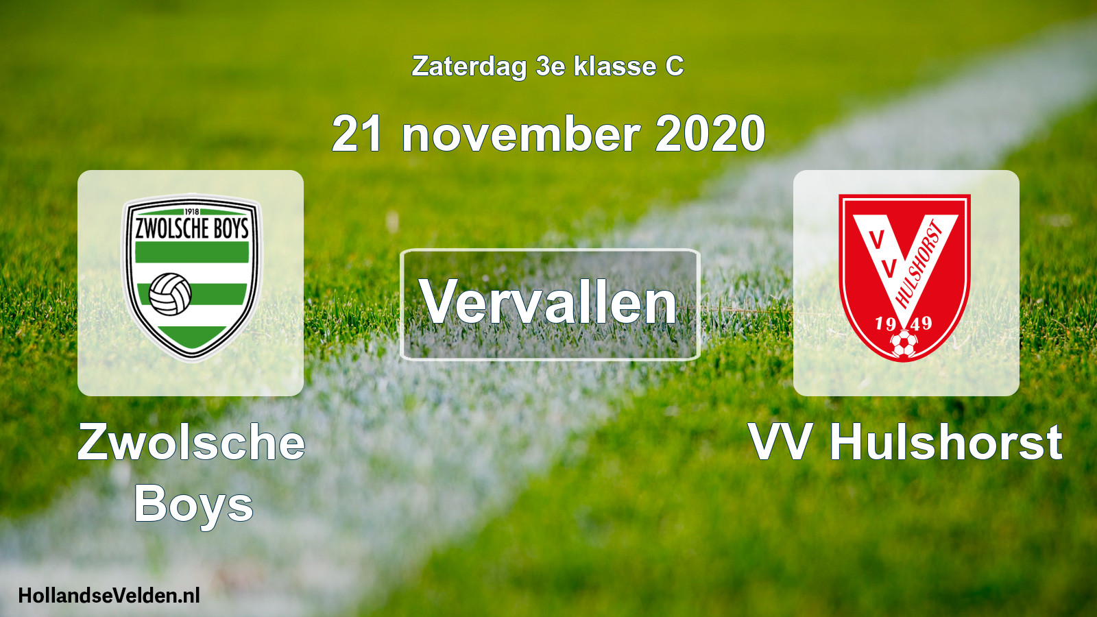 Scheduled Match: Zwolsche Boys - VV Hulshorst (21 November 2020)
