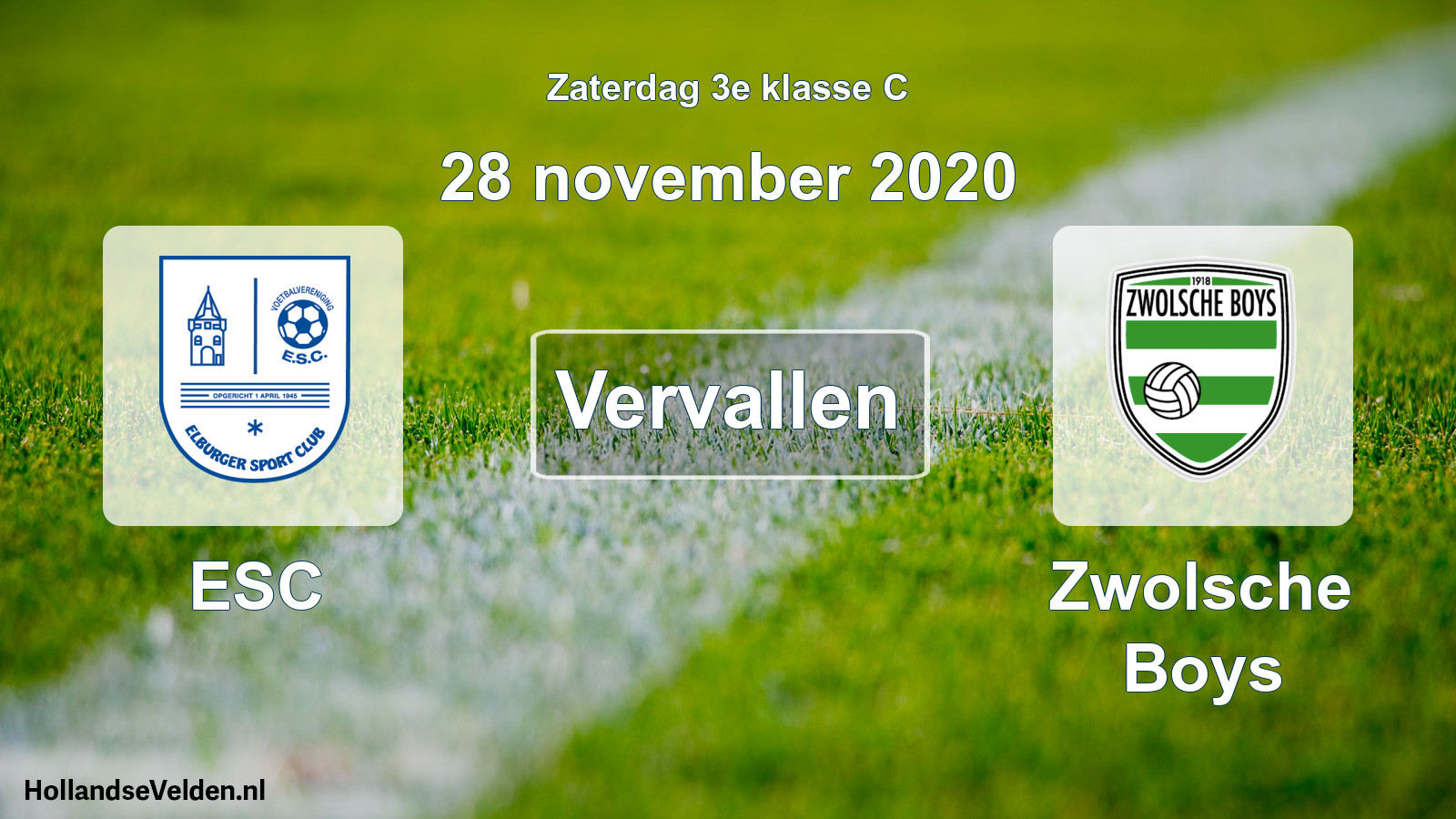 Scheduled Match: ESC - Zwolsche Boys (28 November 2020)