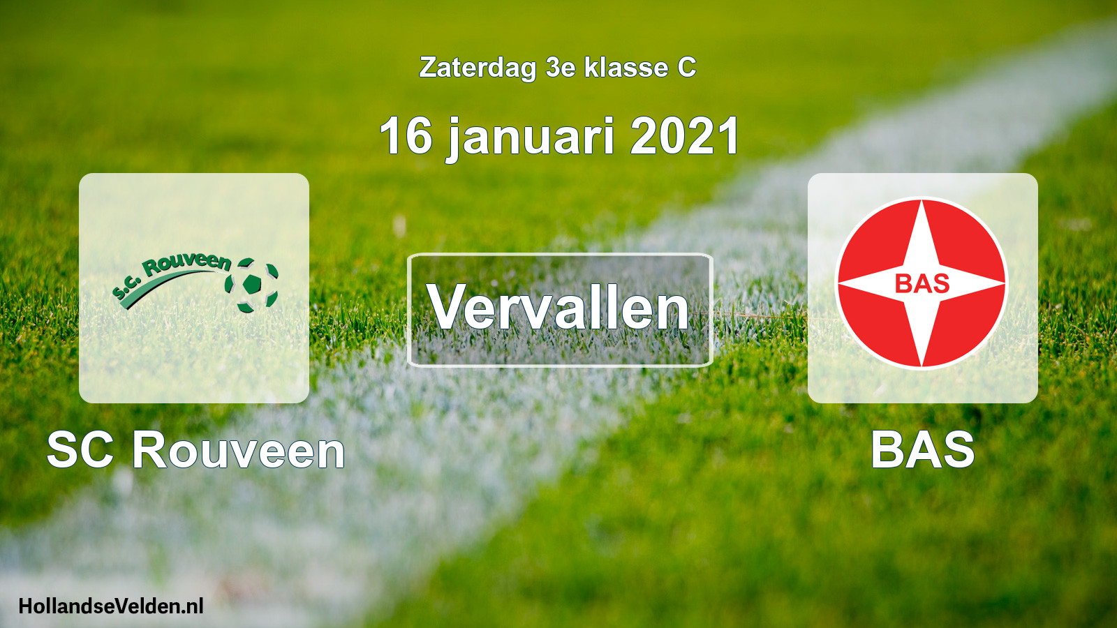 Scheduled Match: SC Rouveen - BAS (16 January 2021)