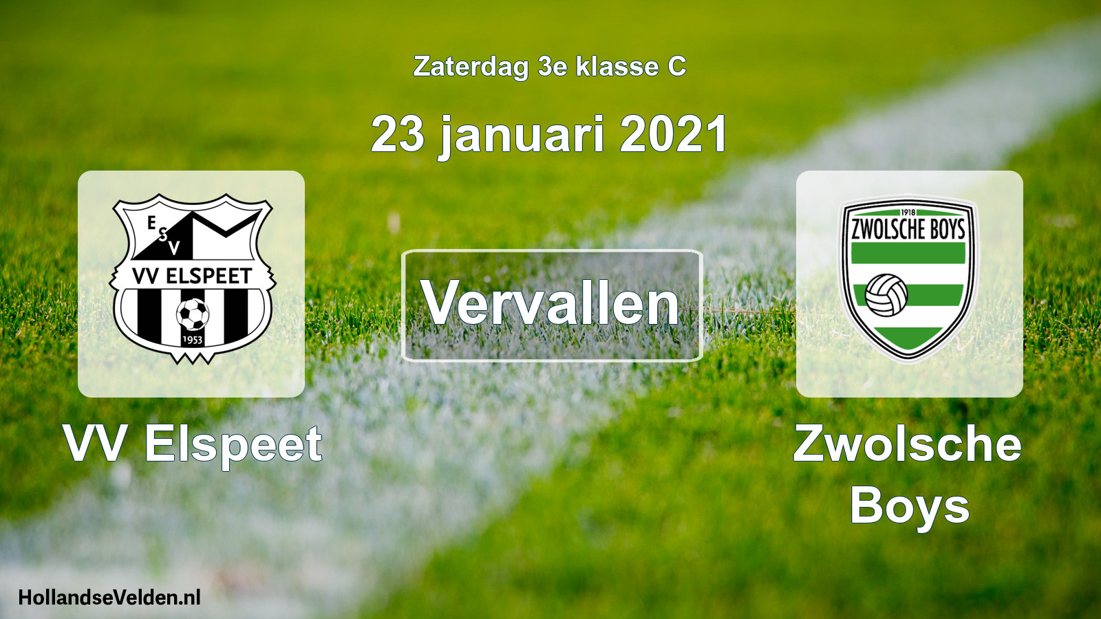 Scheduled Match: VV Elspeet - Zwolsche Boys (23 January 2021)