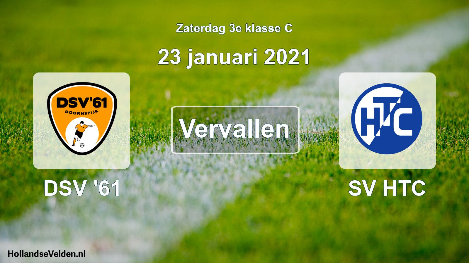 Scheduled Match: DSV '61 - SV HTC (23 January 2021)