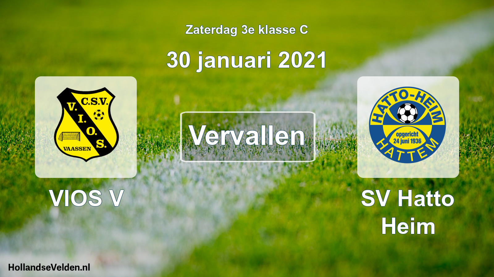 Scheduled Match: VIOS V - SV Hatto Heim (30 January 2021)
