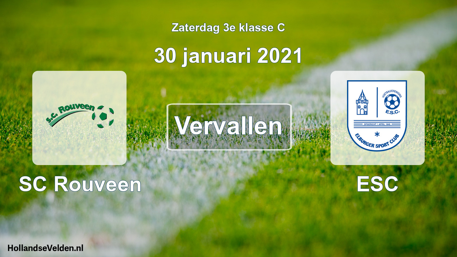 Scheduled Match: SC Rouveen - ESC (30 January 2021)