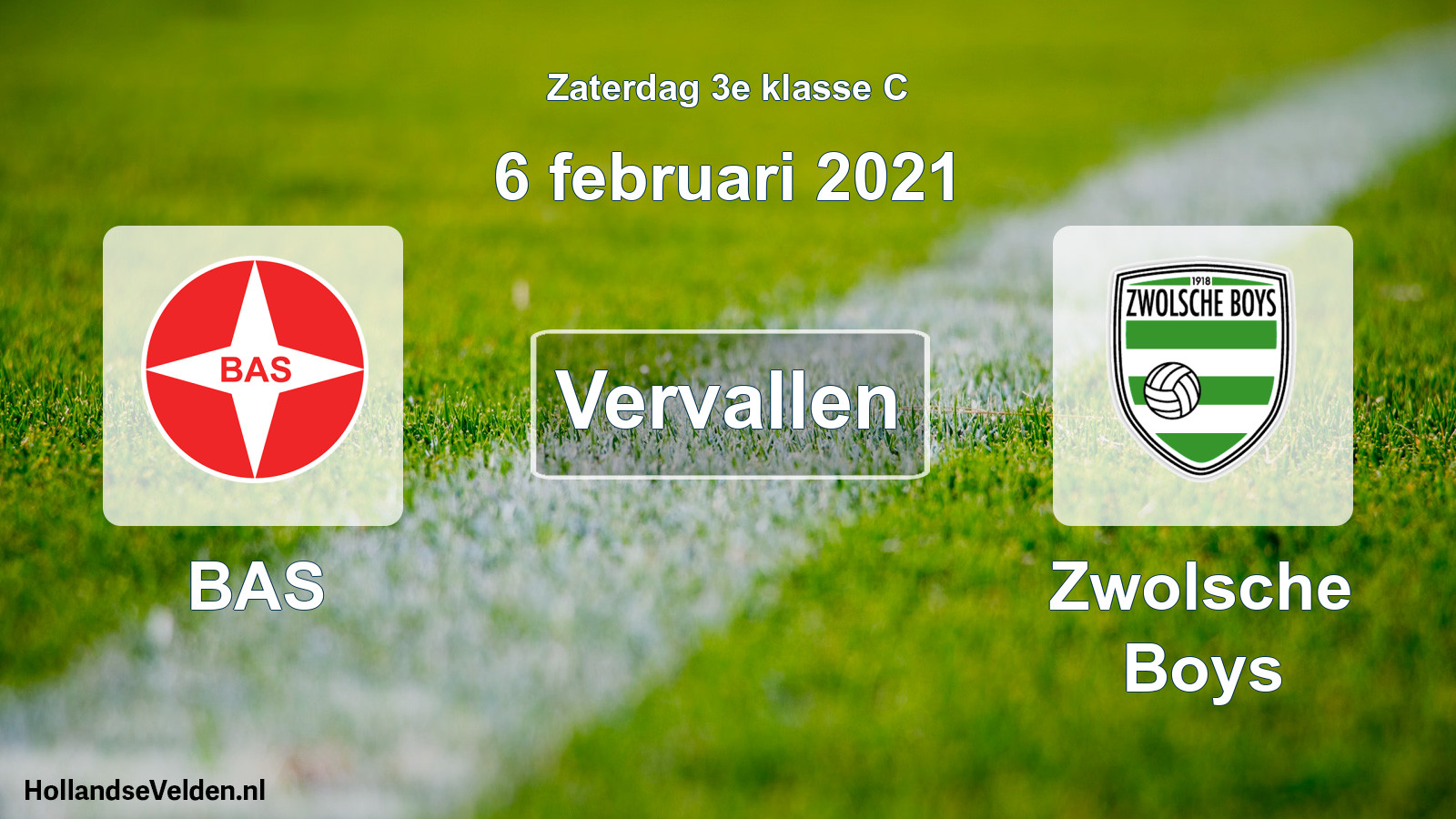 Scheduled Match: BAS - Zwolsche Boys (6 February 2021)