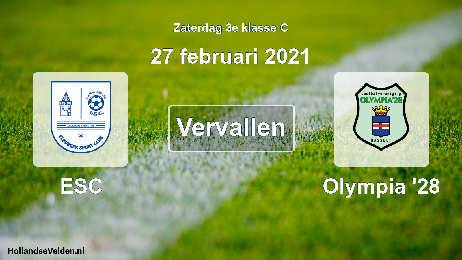 Scheduled Match: ESC - Olympia '28 (27 February 2021)