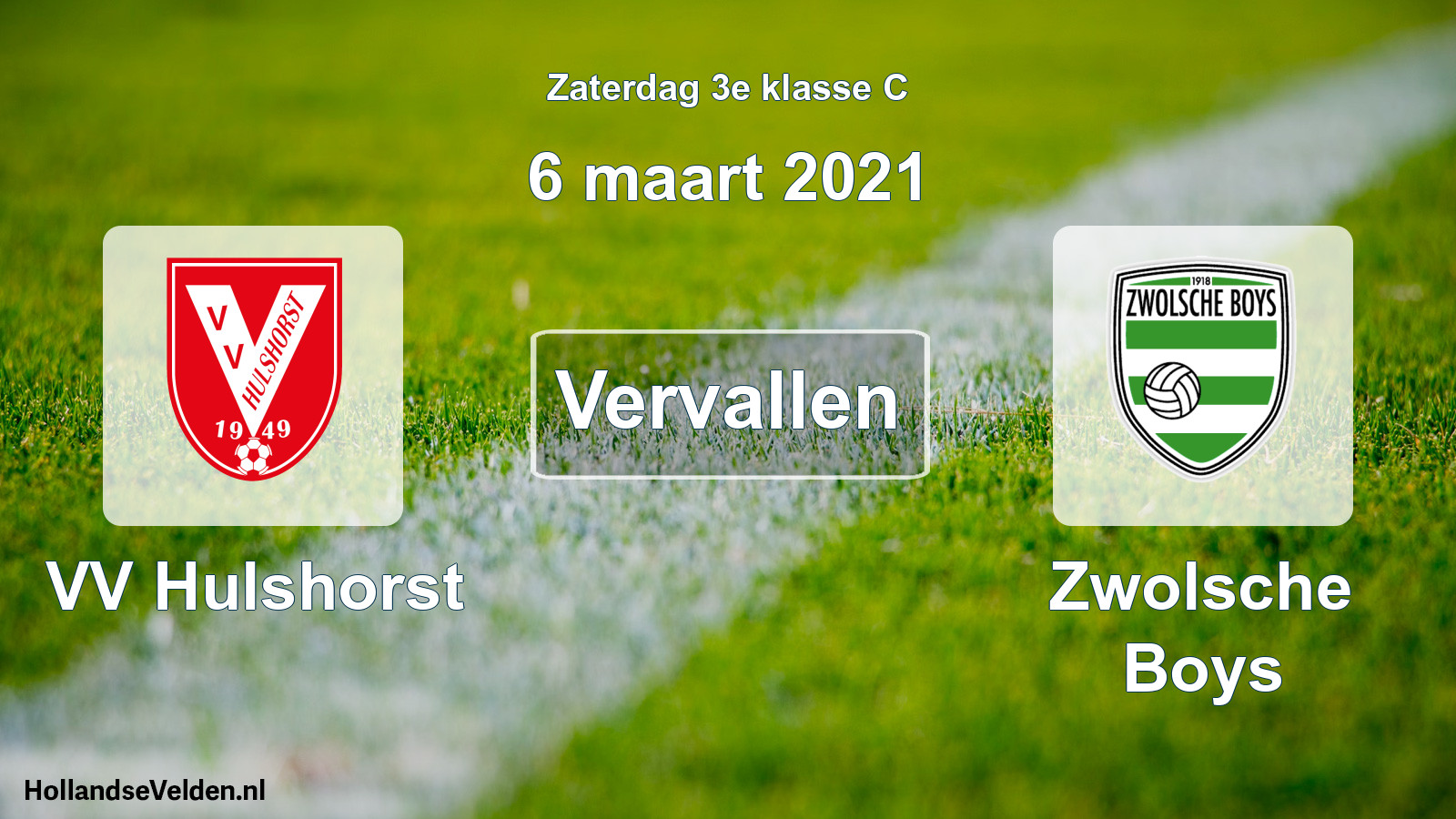 Scheduled Match: VV Hulshorst - Zwolsche Boys (6 March 2021)