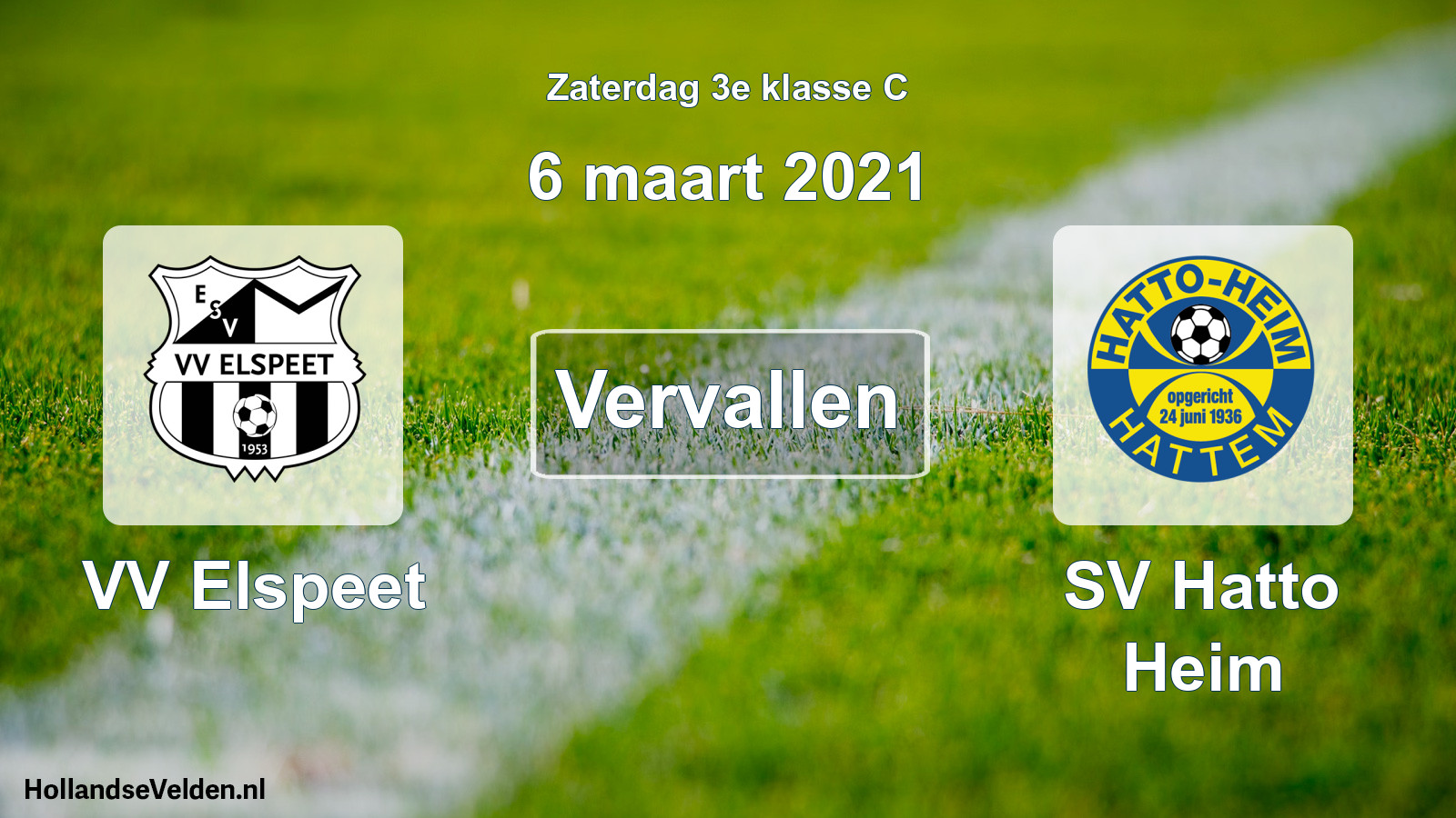 Scheduled Match: VV Elspeet - SV Hatto Heim (6 March 2021)