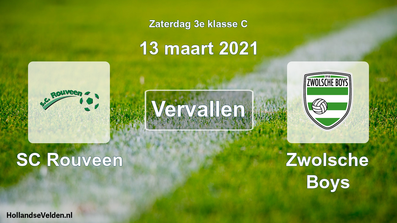 Scheduled Match: SC Rouveen - Zwolsche Boys (13 March 2021)