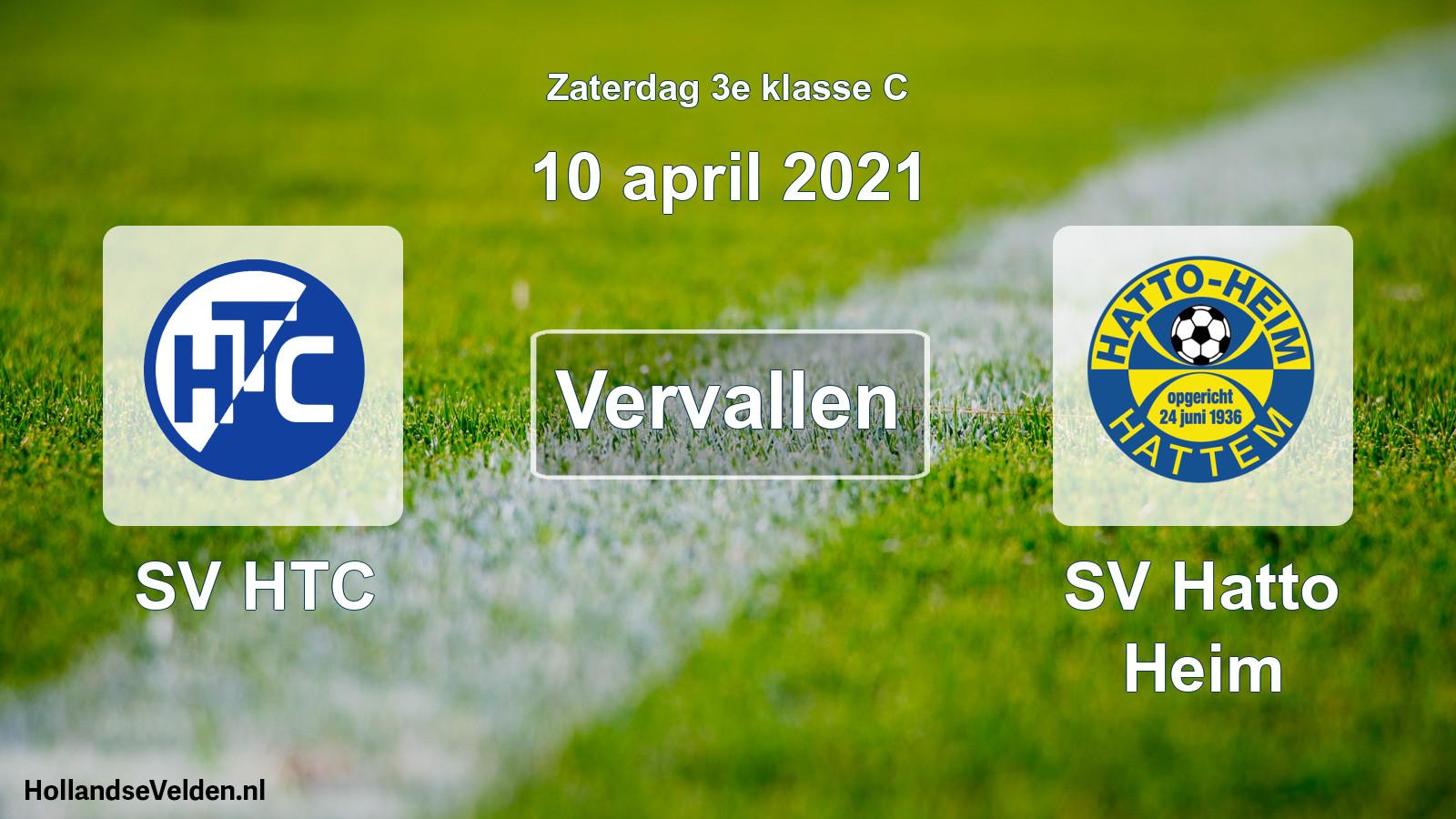 Scheduled Match: SV HTC - SV Hatto Heim (10 April 2021)