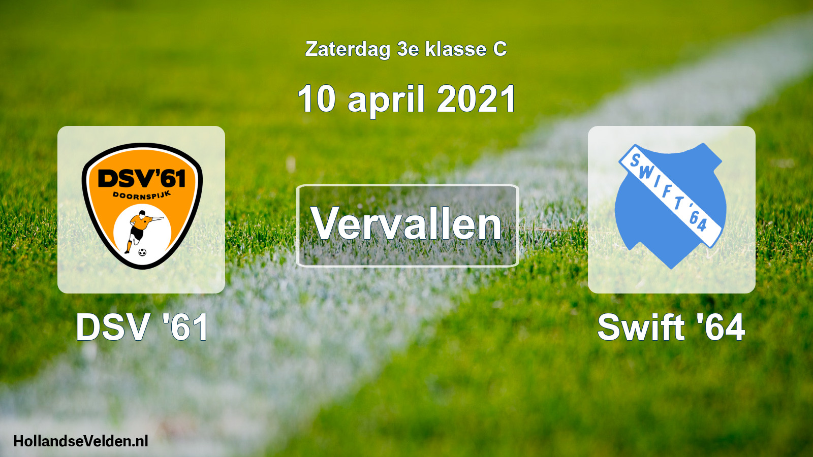 Scheduled Match: DSV '61 - Swift '64 (10 April 2021)
