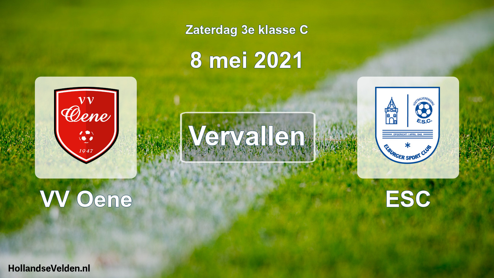 Scheduled Match: VV Oene - ESC (8 May 2021)