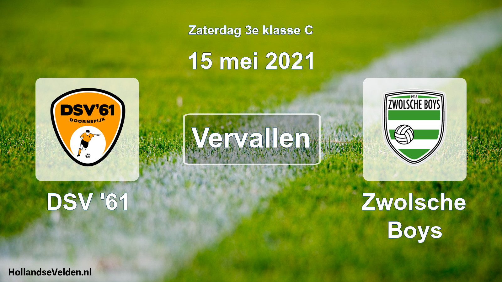 Scheduled Match: DSV '61 - Zwolsche Boys (15 May 2021)
