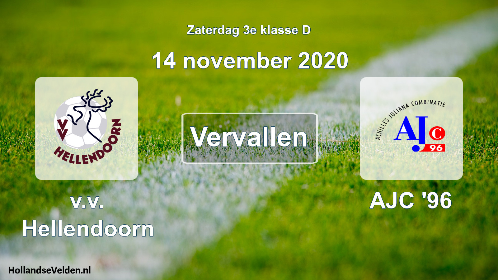 Scheduled Match: v.v. Hellendoorn - AJC '96 (14 November 2020)