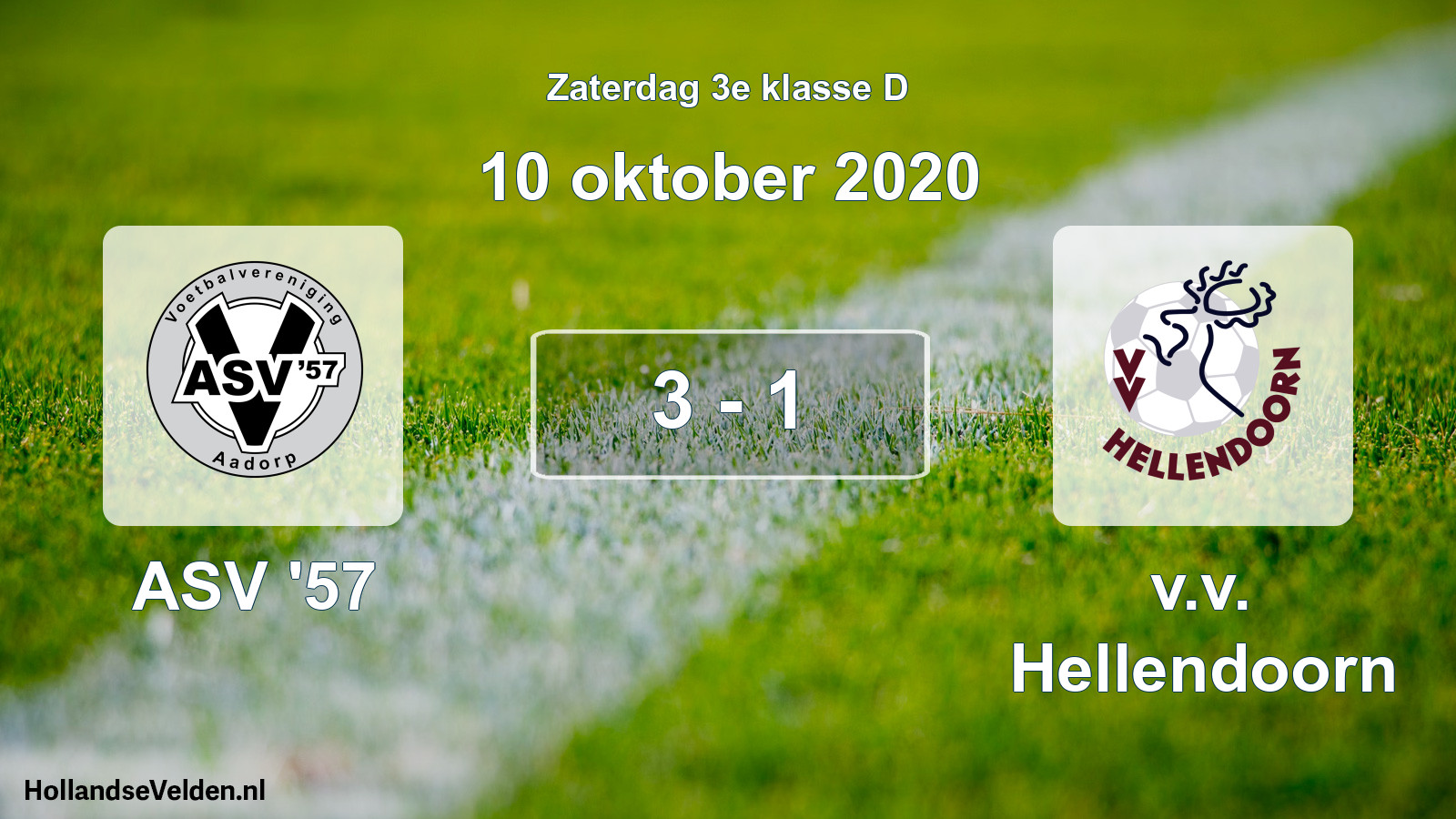 Total number of matches played: ASV '57 - v.v. Hellendoorn 3 - 1 (10 October 2020)