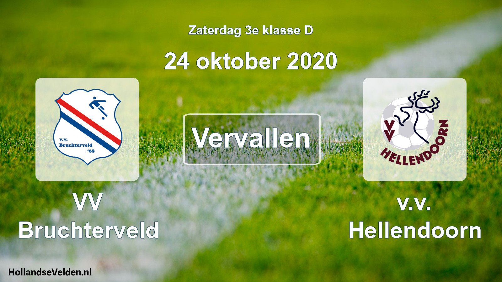 Scheduled Match: VV Bruchterveld - v.v. Hellendoorn (24 October 2020)