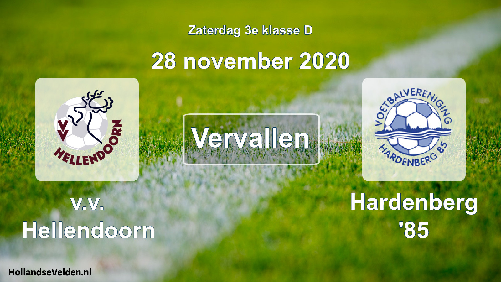 Scheduled Match: v.v. Hellendoorn - Hardenberg '85 (28 November 2020)