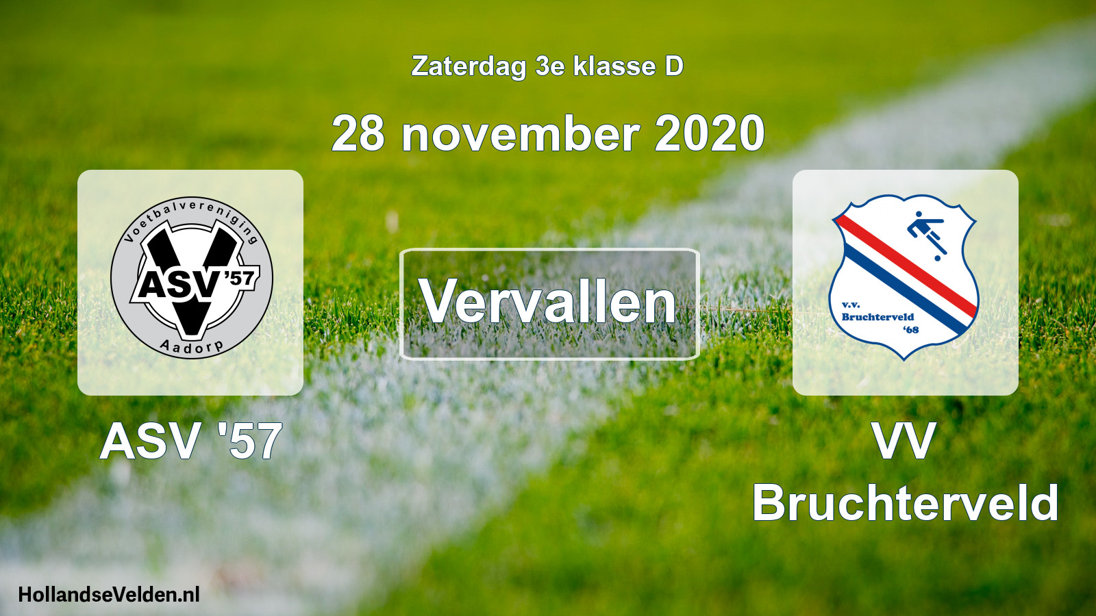 Scheduled Match: ASV '57 - VV Bruchterveld (28 November 2020)