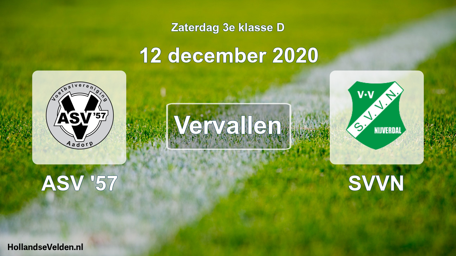 Scheduled Match: ASV '57 - SVVN (12 December 2020)