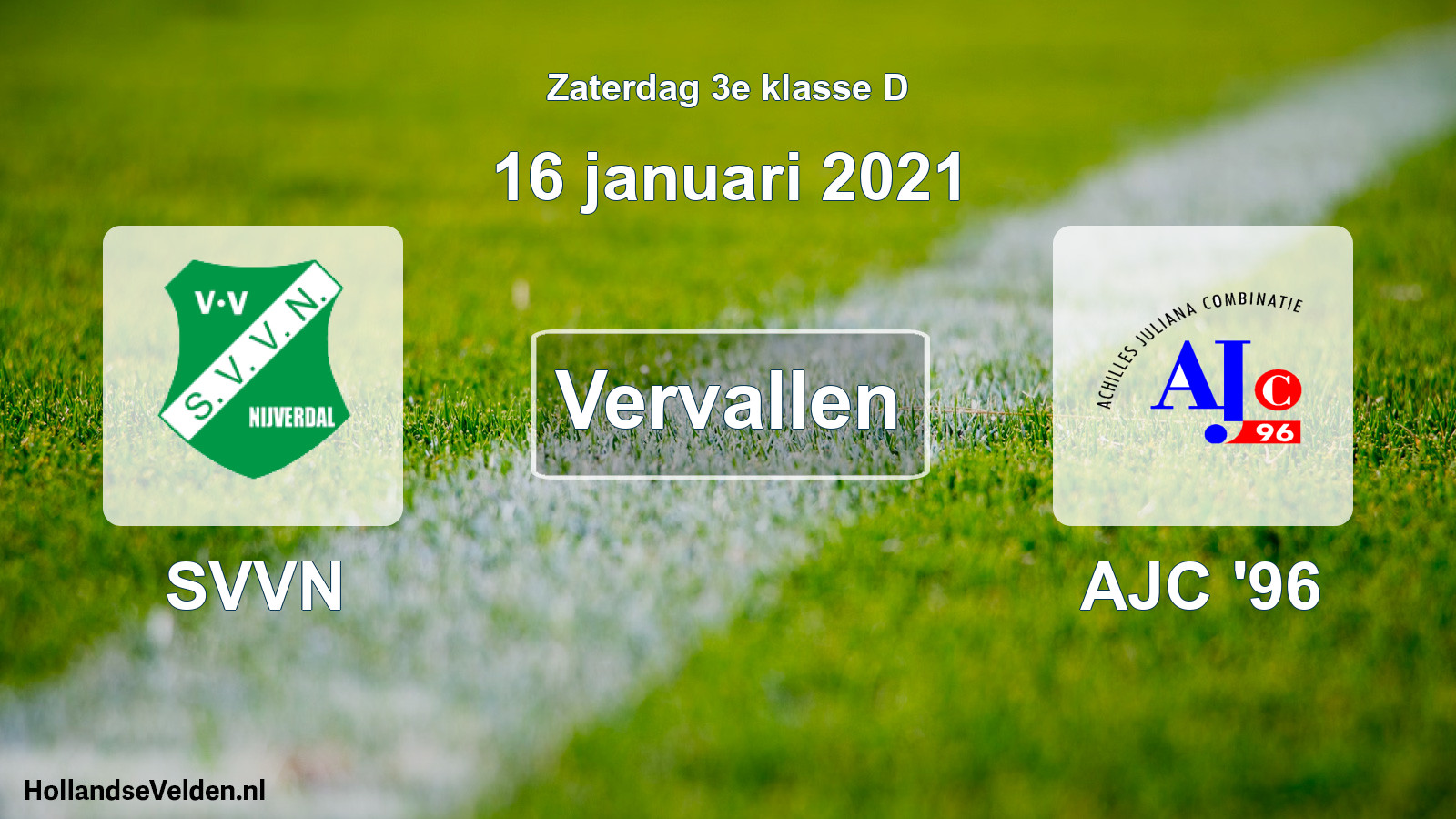 Scheduled Match: SVVN - AJC '96 (16 January 2021)