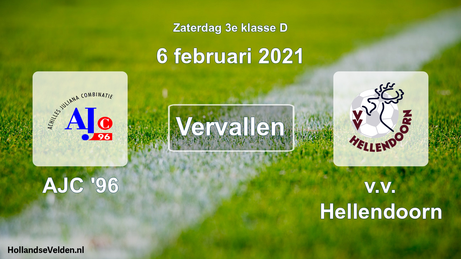 Scheduled Match: AJC '96 - v.v. Hellendoorn (6 February 2021)
