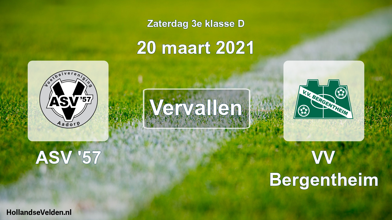 Scheduled Match: ASV '57 - VV Bergentheim (20 March 2021)