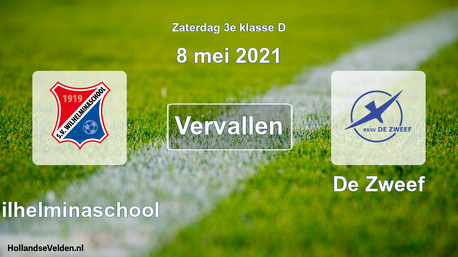 Scheduled Match: Wilhelminaschool - De Zweef (8 May 2021)