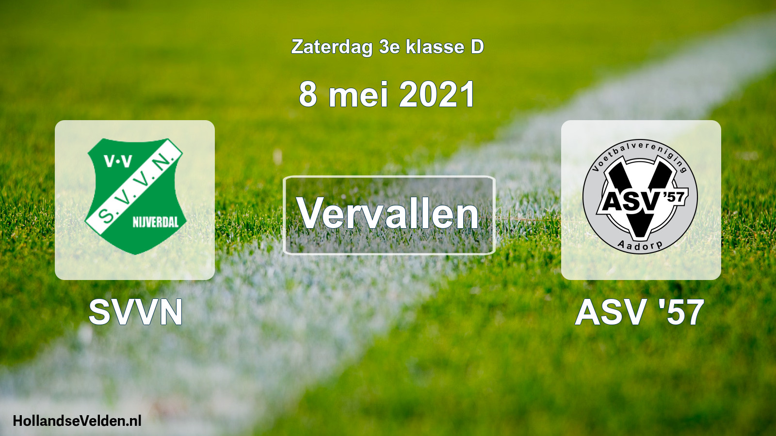 Scheduled Match: SVVN - ASV '57 (8 May 2021)